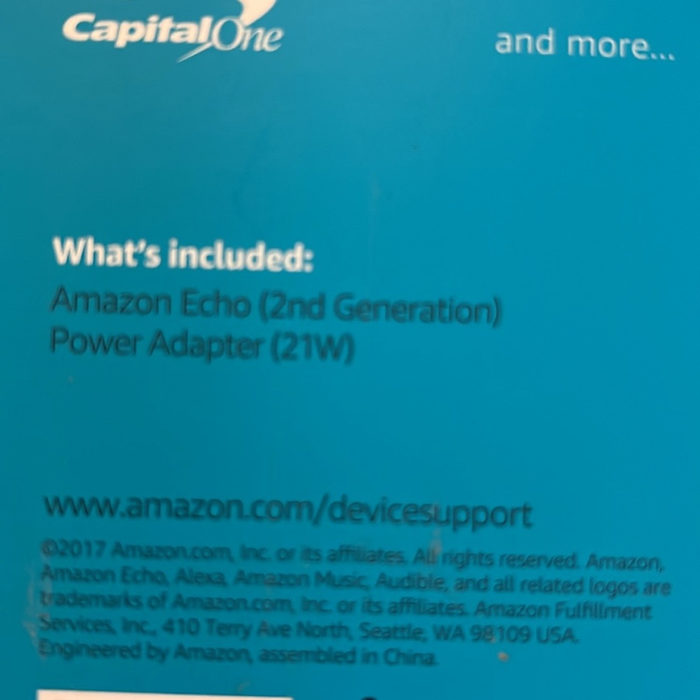 NIB Amazon White ECHO 2nd Generation Alexa Smart WiFi Speaker - Picture 3 of 3